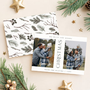 Simple Photo Collage Christmas Card