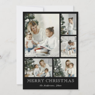 Simple Photo Collage Christmas Holiday Card