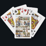 Simple Photo Collage Custom Playing Cards<br><div class="desc">Simple Photo Collage Custom Colour Personalized Playing Cards. Easily add your photos and adjust colours for custom playing cards</div>