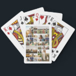 Simple Photo Collage Custom Playing Cards<br><div class="desc">Simple Photo Collage Custom Colour Personalized Playing Cards. Easily add your photos and adjust colours for custom playing cards</div>