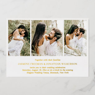 Simple Photo Collage Elegant Wedding