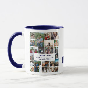 Simple Photo Collage   Family Monogram Keepsake Mug