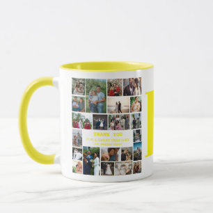 Simple Photo Collage Family Monogram Keepsake Mug