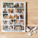 Simple Photo Collage Instagram Custom Personalized Jigsaw Puzzle<br><div class="desc">This Simple Photo Collage 20 Picture Personalized Jigsaw Puzzle is the perfect way to showcase your favourite memories. With room for 20 photos, it makes a meaningful and unique gift for loved ones, or a fun keepsake for yourself. Whether it’s family vacations, birthdays, or special moments, this puzzle is designed...</div>