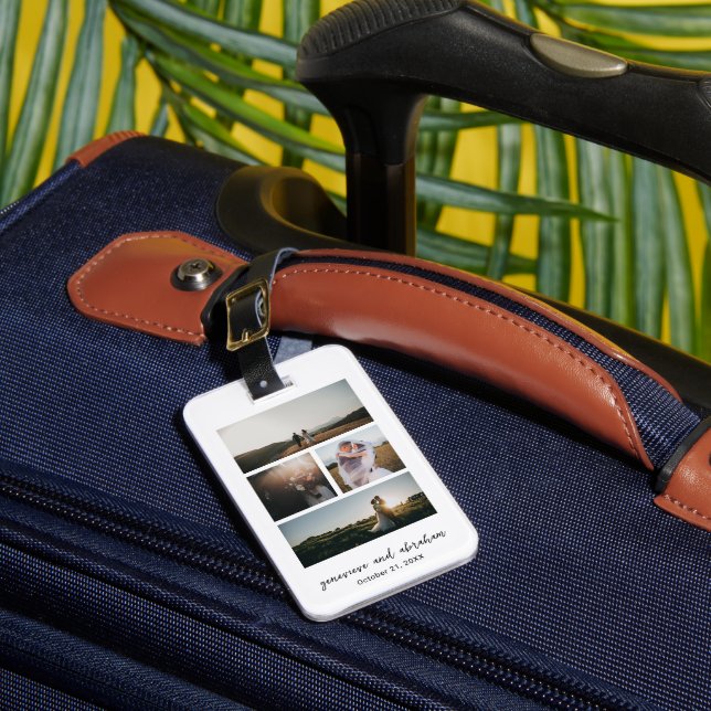 Simple Photo Collage Modern Luggage Tag (Front Insitu 1)