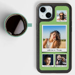 Simple Photo Collage Pistachio Green Otterbox iPhone 15 Plus Case<br><div class="desc">Pistachio green Otterbox Apple iPhone 15 Plus Case. A unique 4 photo collage. Personalize the iPhone case with your favourite images and text. Perfect for Instagram users to create a unique and one of a kind phone case. Share all the love with images special to you. A fun DIY photograph...</div>