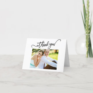 Simple Photo Collage Wedding Thank You Card