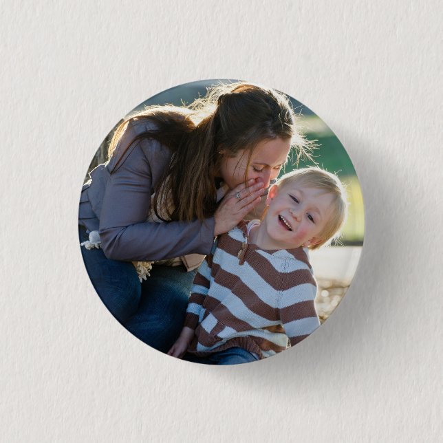 Simple Photo Custom  1 Inch Round Button (Front)