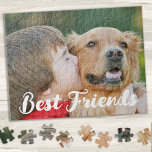 Simple Photo Custom Pet Dog Kids Best Friends Jigsaw Puzzle<br><div class="desc">Looking for a unique and personalized way to capture your precious memories with family, friends, and pets? Look no further than our modern and simple jigsaw puzzle featuring your favourite photos and portraits! Whether you're a dog lover or looking for a special remembrance keepsake of a loved one, our custom...</div>