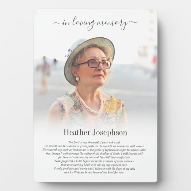 Simple Photo de Plaque Commémorative de Psaume (Devant)