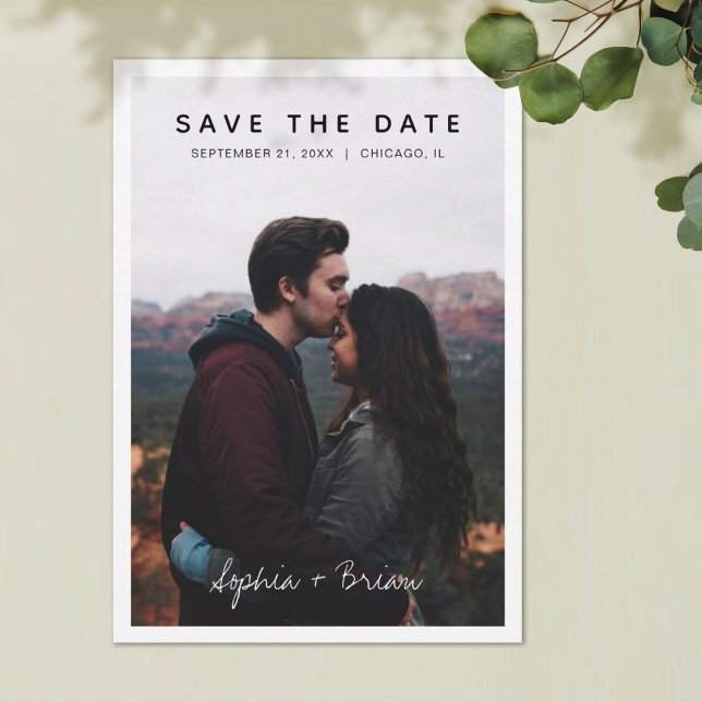 Simple Photo Design with White Border Save The Date (Creator Uploaded)