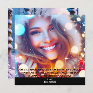 Simple Photo  Elegant Christmas Card