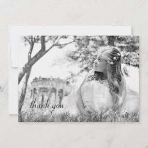 Simple Photo First Communion Thank You Note Note Card