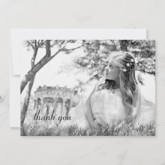 Simple Photo First Communion Thank You Note Note Card
