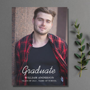Simple Photo Graduation Announcement