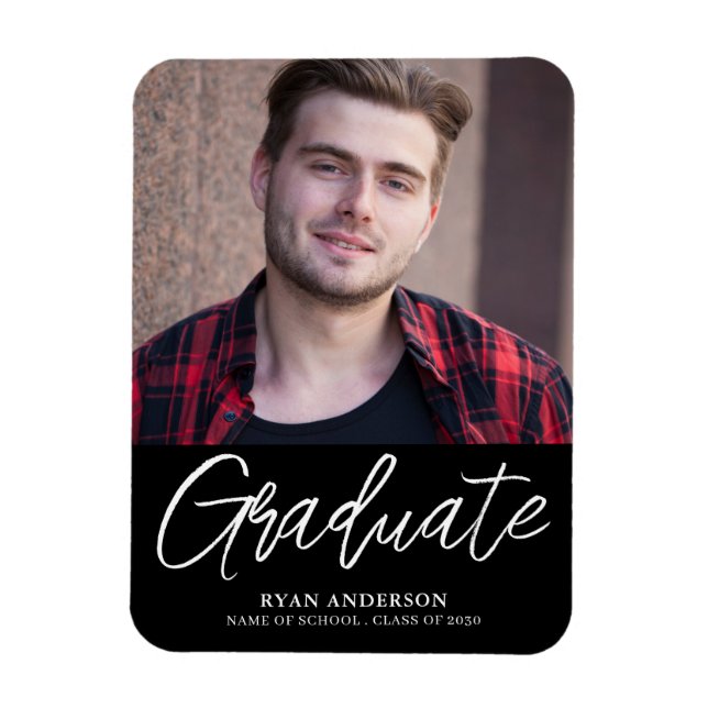 Simple Photo Graduation Announcement  Magnet (Vertical)
