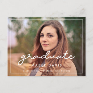 Simple Photo graduation Postcard