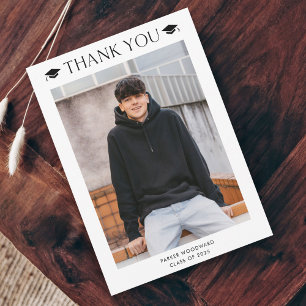 Simple Photo Graduation Thank You Card