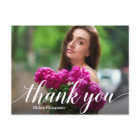 Simple Photo Graduation White Script Thank You