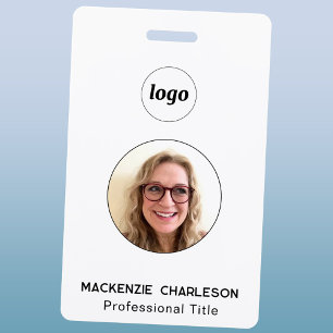 Simple Photo ID Business Nametag Badge