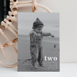 Simple Photo Invitation Anniversaire   Minimaliste