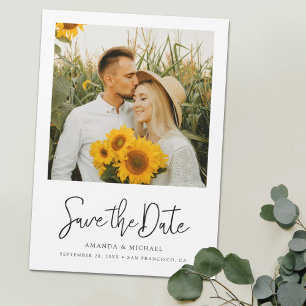 Simple Photo Magnetic Save the Dates