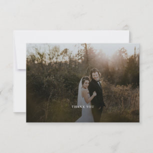 Simple Photo Mariage Merci Carte Note