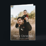 Simple Photo Modern Christmas Holiday Card<br><div class="desc">Modern Christmas card featuring a simple design with "Merry Christmas" in a fun serif font over your favourite photo.</div>