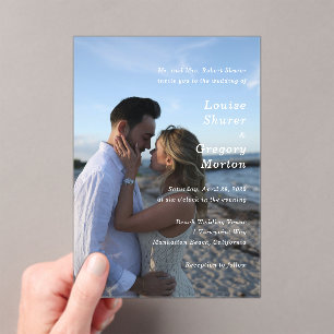 Simple Photo Modern Wedding Acrylic Invitations