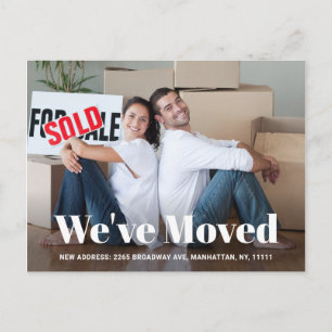 Simple Photo New Address Moving Announcement Postcard