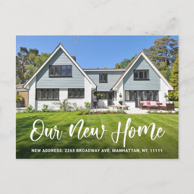 Simple Photo New Address Moving Announcement Postcard (Front)