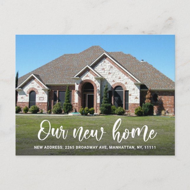 Simple Photo New Address Moving Announcement Postcard (Front)