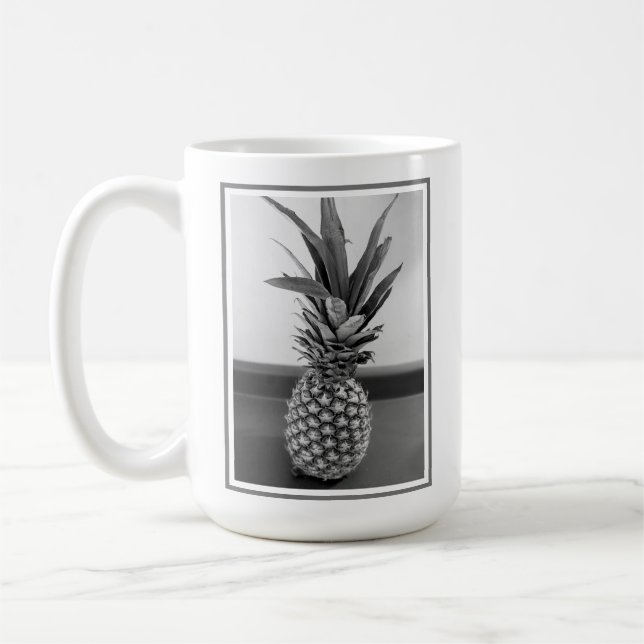 Simple Photo of a Pineapple with Customizable Text Coffee Mug (Left)