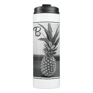 Simple Photo of a Pineapple with Single Initial Thermal Tumbler