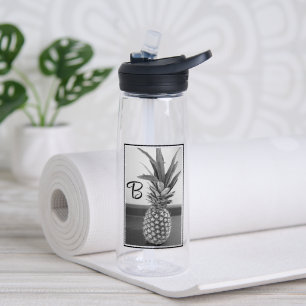 Simple Photo of a Pineapple with Single Initial Water Bottle