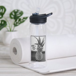 Simple Photo of a Pineapple with Single Initial Water Bottle