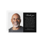 Simple Photo Personalized Message Funeral 