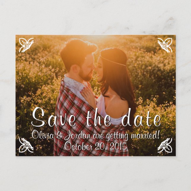 Simple Photo Save the Date! Announcement Postcard (Front)