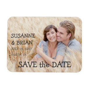 SIMPLE PHOTO SAVE THE DATE   COUNTRY MAGNET