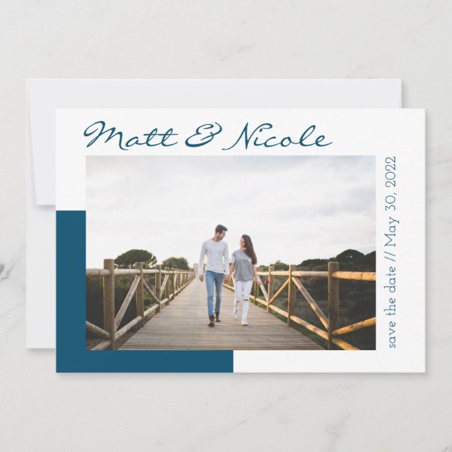 Simple Photo Save the Date Invitation (Front)