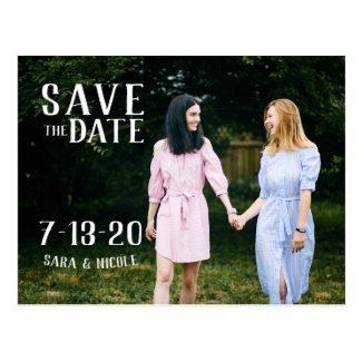 Simple Photo Save the Date Postcard