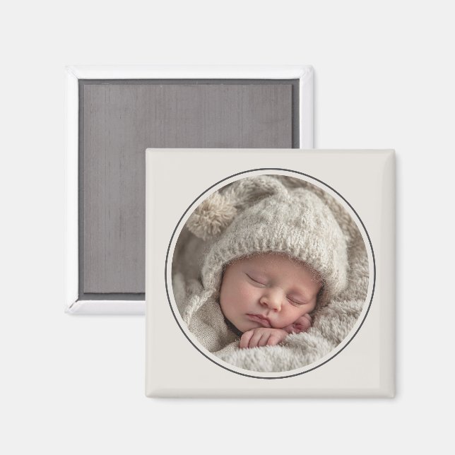 Simple Photo Template Personalized Frame Magnet (Front/Back)