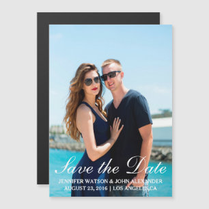 Simple Photo Template Save The Date Magnetic Invitation