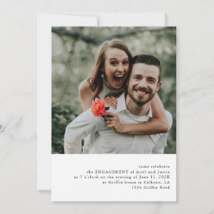 Simple Photo Theme Engagement Party Invitation