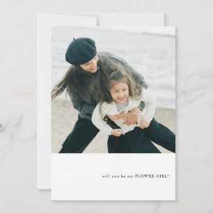 Simple Photo Theme Flower Girl Proposal Invitation