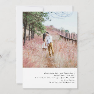 Simple Photo Theme Rehearsal Dinner Invitation
