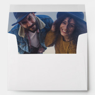 Simple Photo Themed Wedding Invitation Envelope