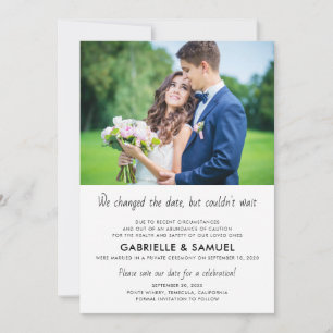 Simple Photo Wedding Celebration Save The Date Announcement