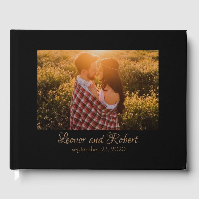 Simple Photo Wedding Guest Book (Front)