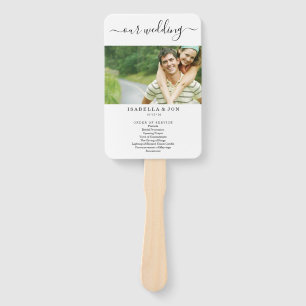 Simple Photo Wedding Mass / Ceremony Program Fan